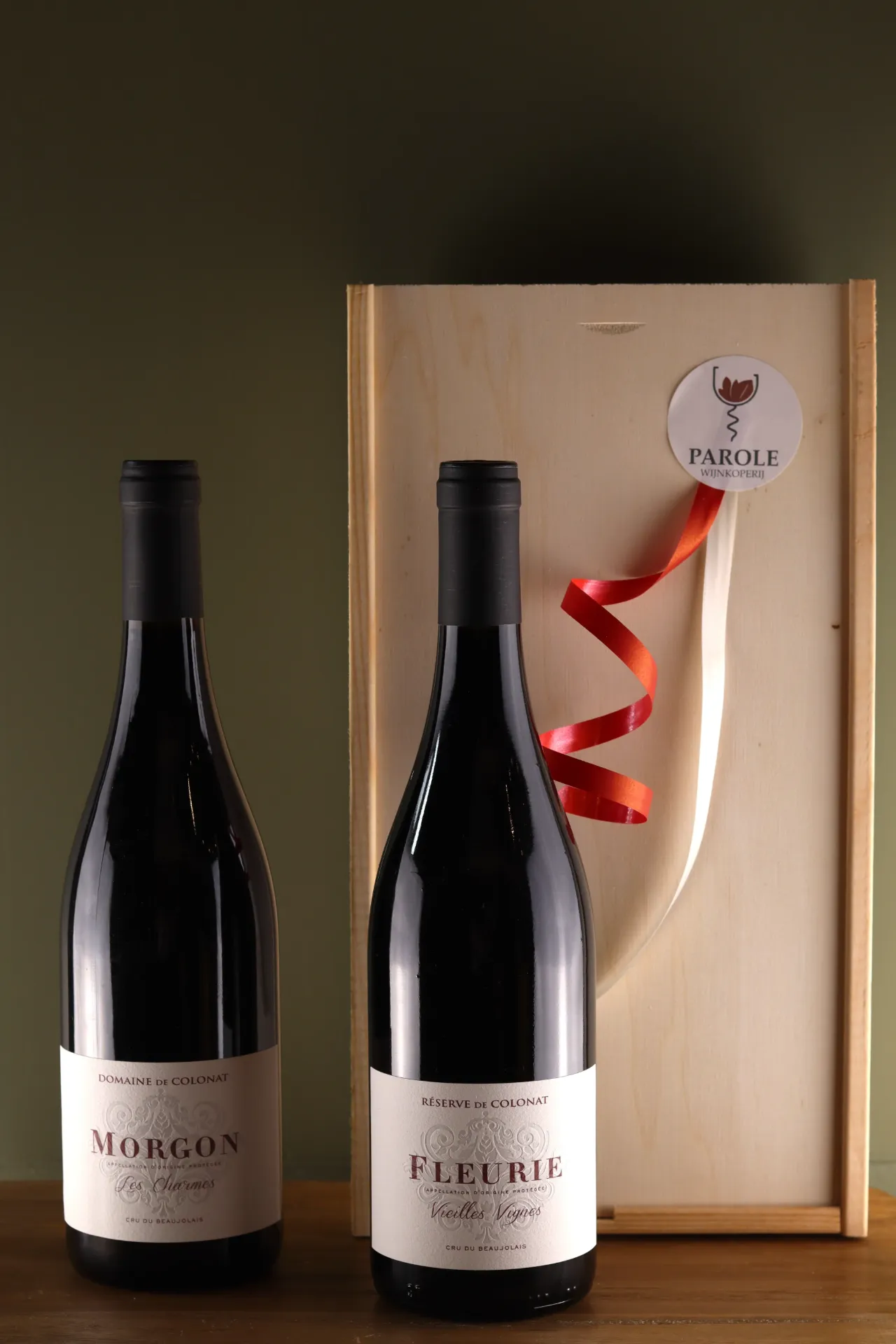 Fruit de Beaujolais in luxe houten kist