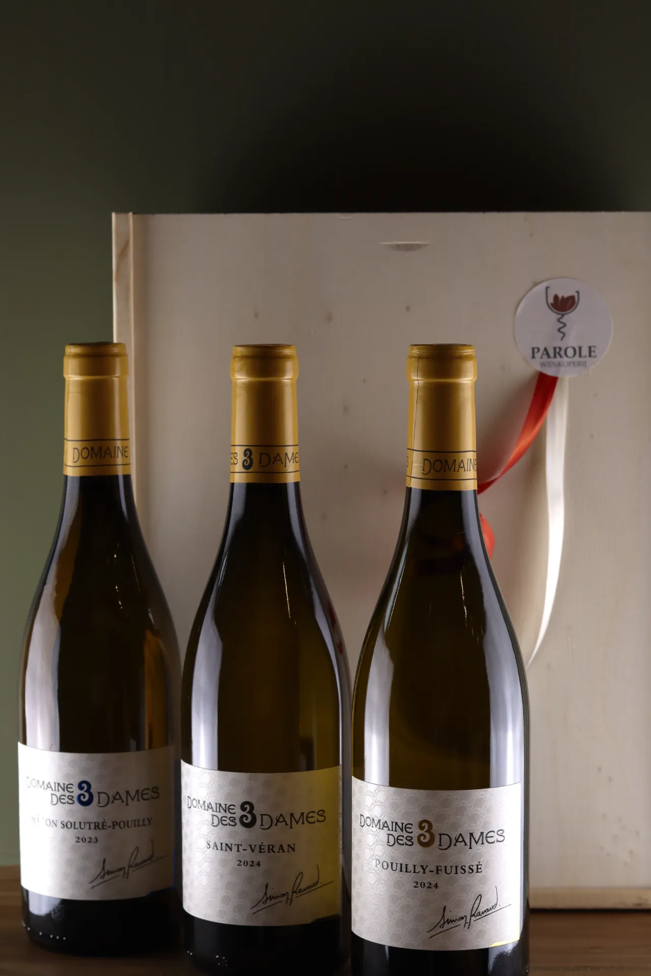 [WINE0505] Trois 3 Dames in luxe kist