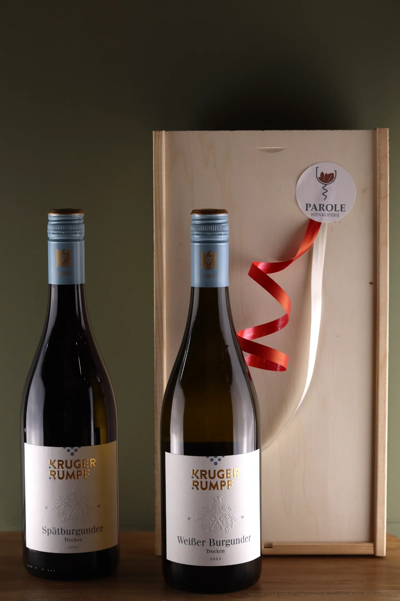 Duitse Burgunders in luxe houten kist