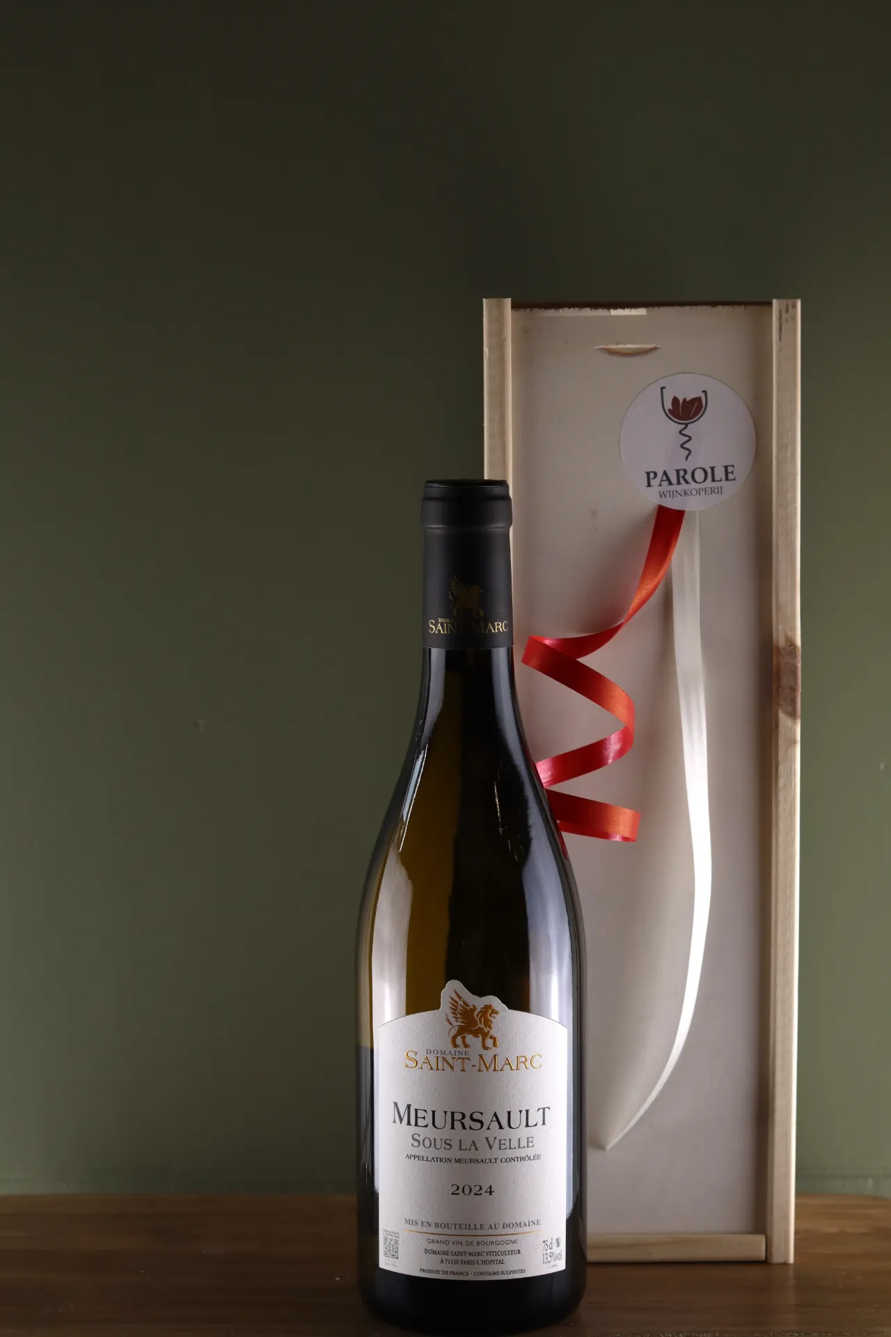 Meursault in luxe houten kist