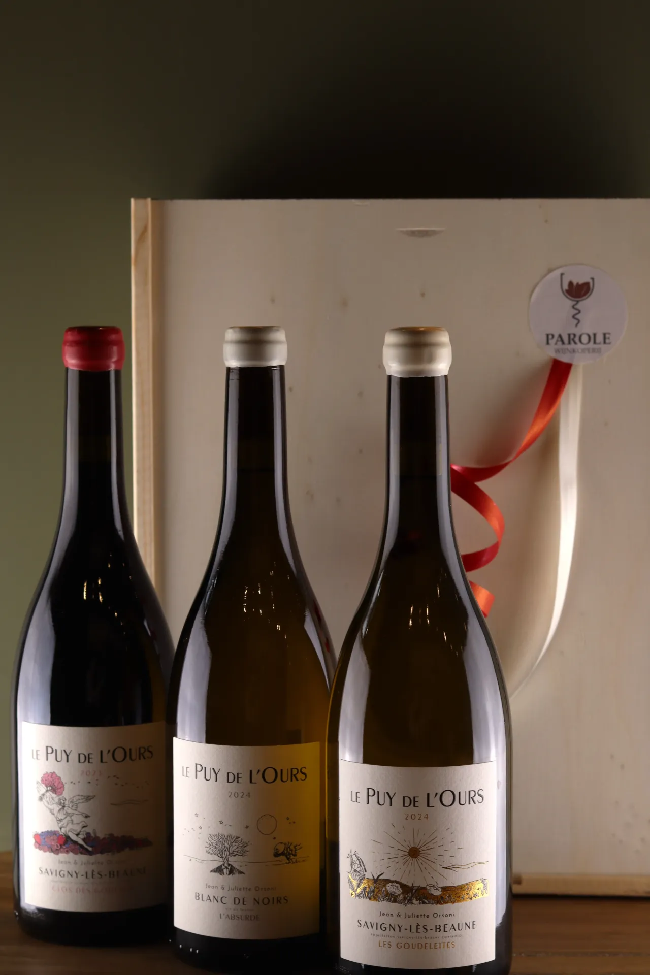 Pakketje Francofiel in luxe houten kist