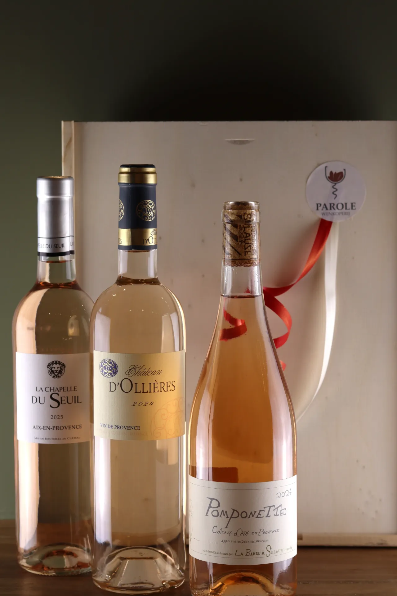 Proeverij de Provence in luxe houten kist